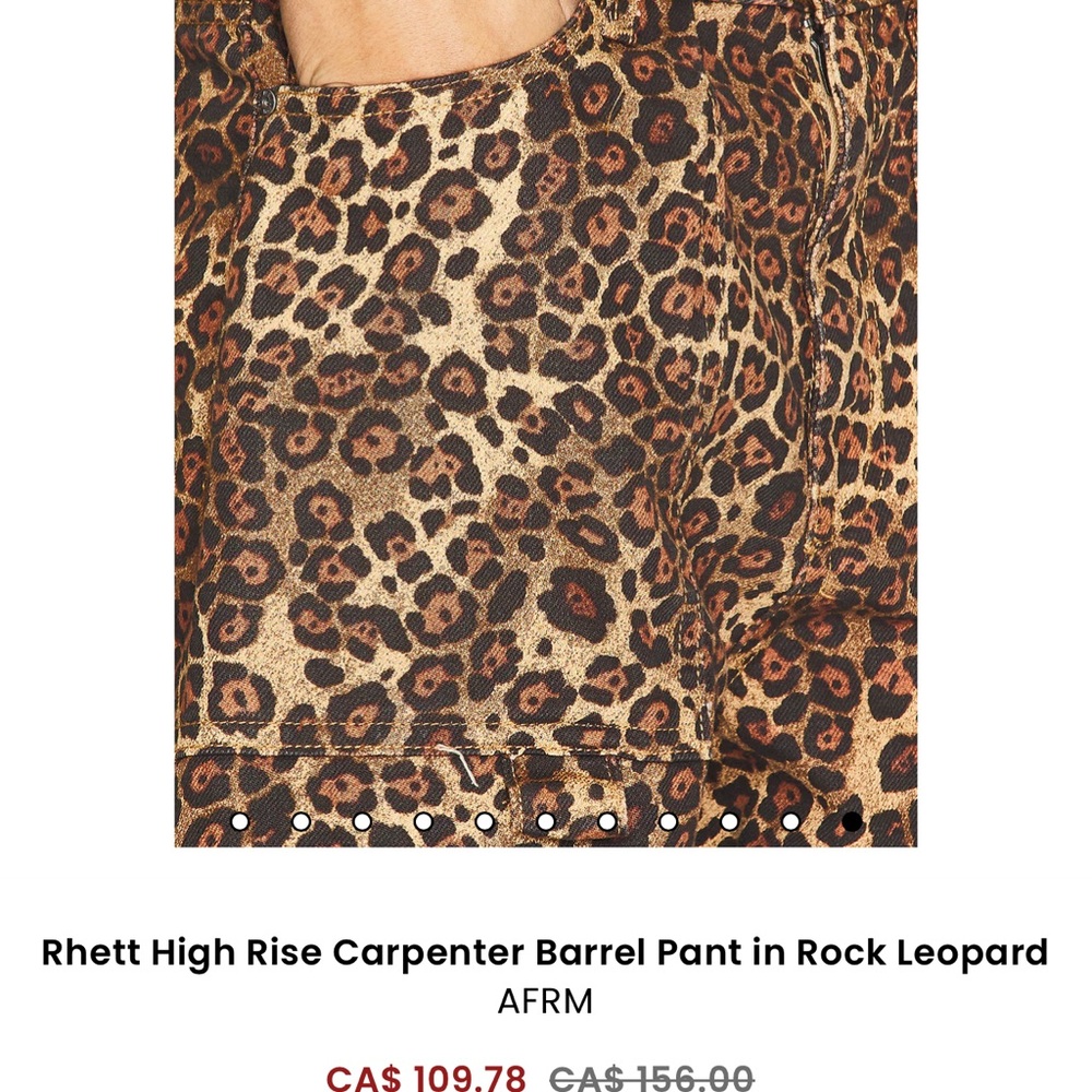 AFRM Rhett High Rise Leopard Pants - Picture 3 of 14